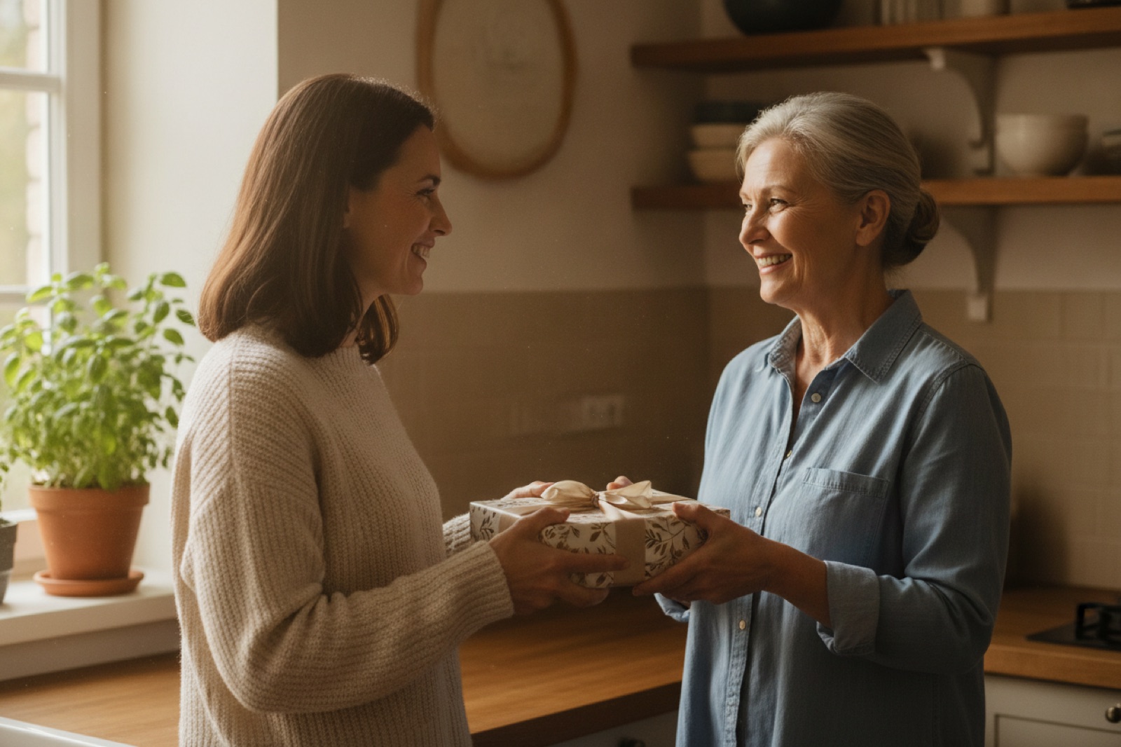 Geschenk-Moment: Weihnachtsgeschenke für die Mutter