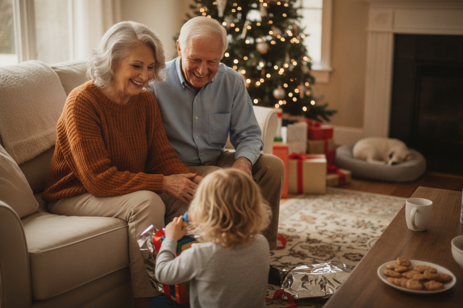 Geschenk-Moment: Enkelkind