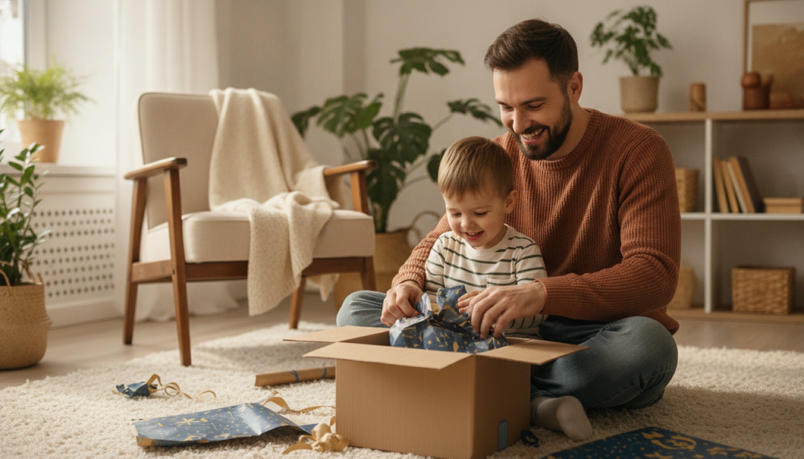 Geschenk-Moment: Sohn