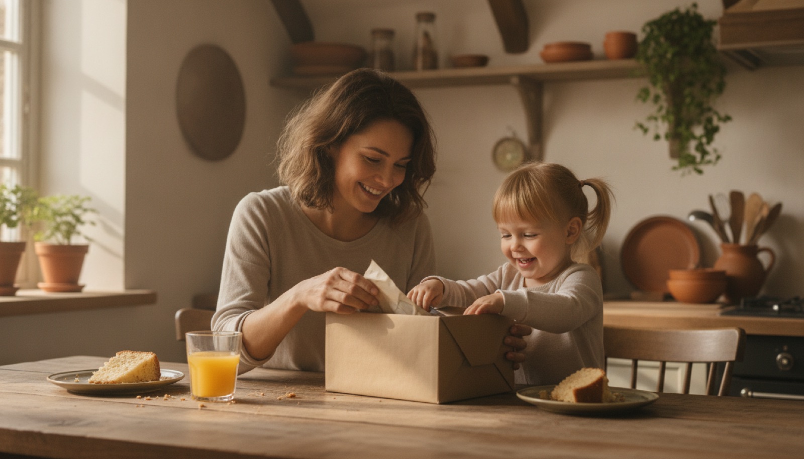 Geschenk-Moment: Tochter