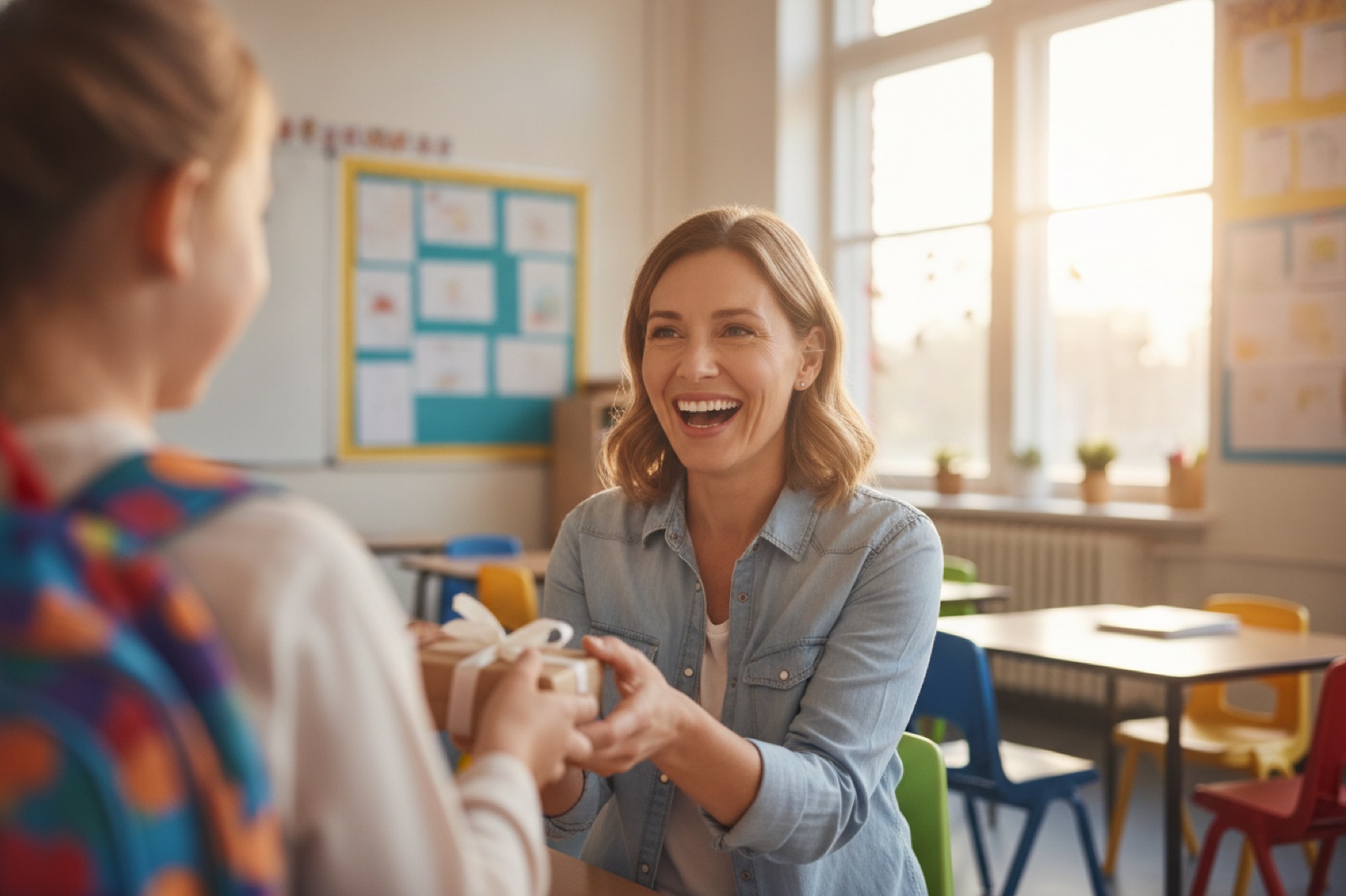 Geschenk-Moment: Lehrerin