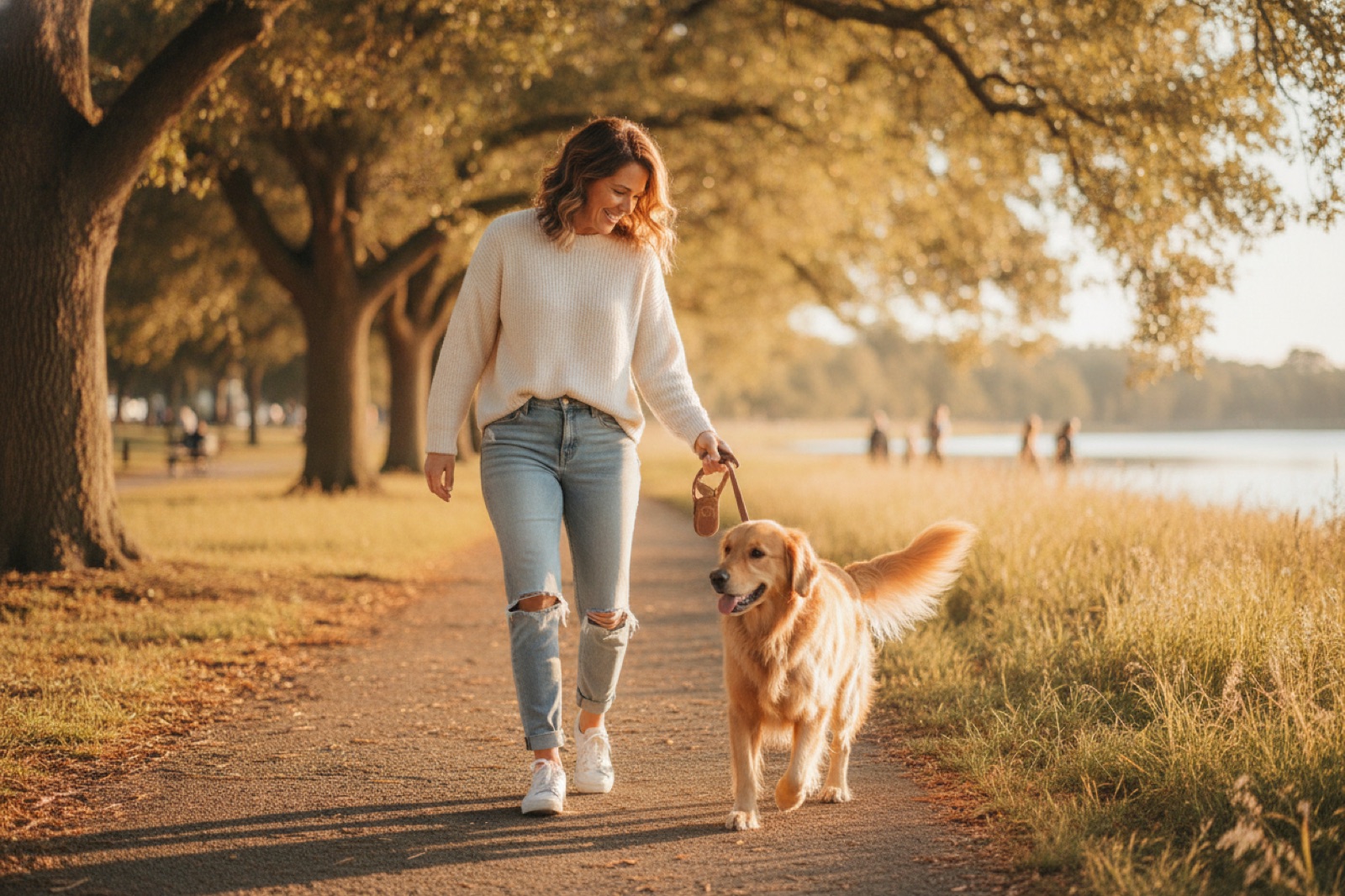 Stimmungsbild: Die Hundebesitzerin